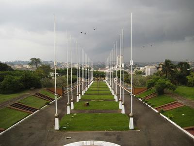 In front congress hall yaounde