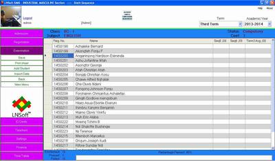 Students' Marks Entry Module